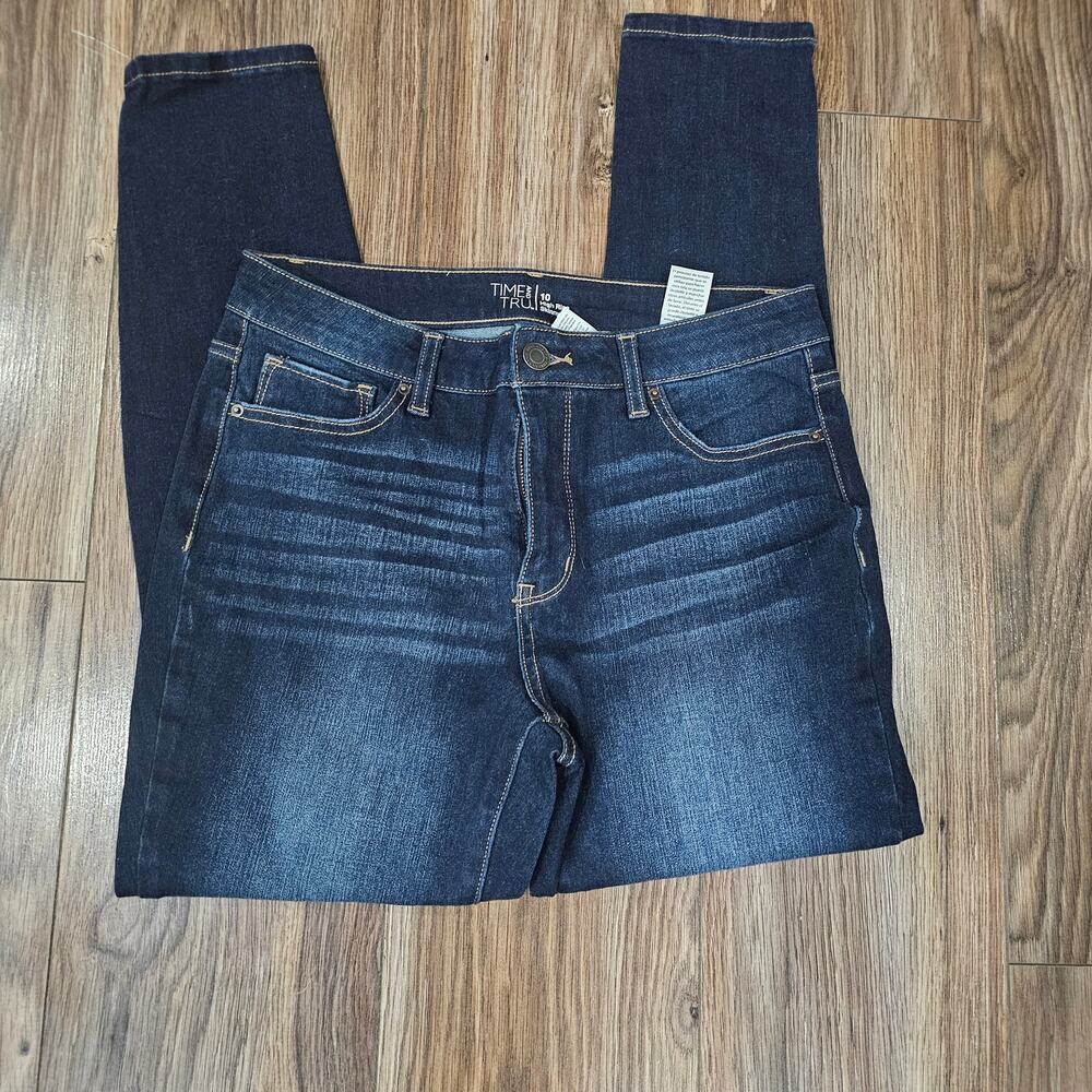 Time Tru High Rise Skinny  Blue Jeans Size 10